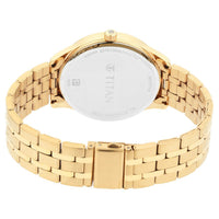 Titan Quartz Analog with Day and Date White Dial Stainless Steel Strap Watch for Men