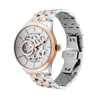 Titan Silver Dial Two Toned Stainless Steel Strap Automatic Watch for Men