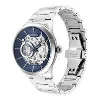 Titan Blue Dial Silver Stainless Steel Strap Automatic Watch for Men