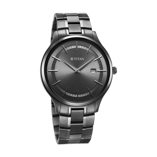 Titan Classique Slim Case Material Stainless Steel ShapeRound Men Watch (90142QM06)