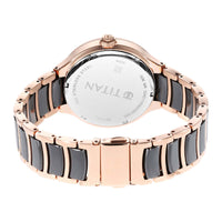 Titan Ceramic Fusion Anthracite Dial Multi Stainless Steel Strap Watch for Men