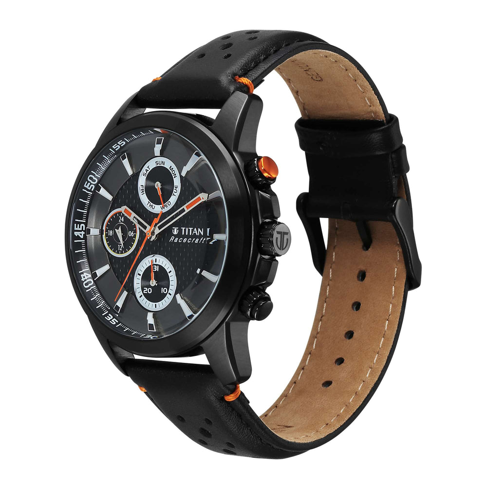 Titan Men Stainless Steel Round Shape Watches(90152KL02)