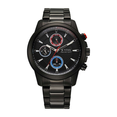 Titan Men Stainless Steel Round Shape Watches(90152KM01)