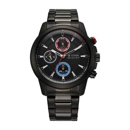 Titan Men Stainless Steel Round Shape Watches(90152KM01)