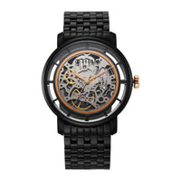 Titan Black Dial Stainless Steel Strap Mechanical Watch for Men
