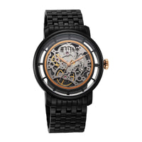 Titan Black Dial Stainless Steel Strap Mechanical Watch for Men