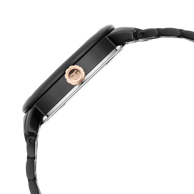 Titan Black Dial Stainless Steel Strap Mechanical Watch for Men