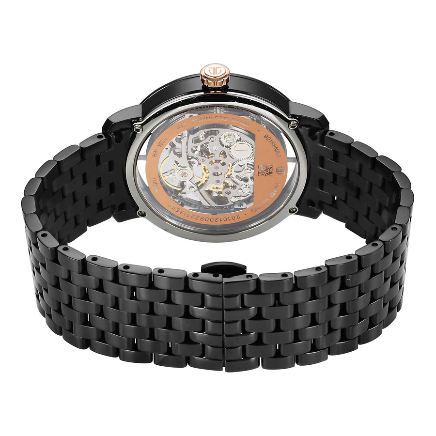 Titan Black Dial Stainless Steel Strap Mechanical Watch for Men