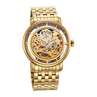 Titan Mechanical Slimline Golden Dial Mechanical Stainless Steel Strap watch for Men