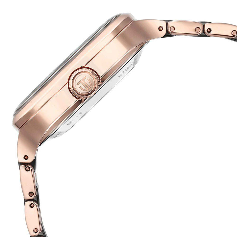 Titan Ceramic Fusion Automatic Square Black Dial Silver Dual-Toned Stainless Steel Bracelet Watch for Men