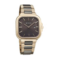 Titan Classique Anthracite Square Dial Two Toned Stainless Steel Strap Analog with Date Watch for Men