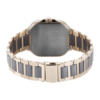 Titan Classique Anthracite Square Dial Two Toned Stainless Steel Strap Analog with Date Watch for Men