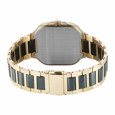 Titan Classique Green Square Dial Two Toned Stainless Steel Strap Analog with Date Watch for Men