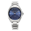 Titan Blue Dial Silver Titanium Strap Analog Watch for Men