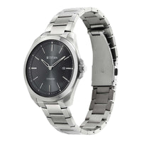 Titan Black Dial Silver Titanium Strap Analog Watch for Men