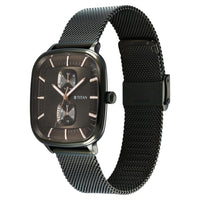 Titan Avant Garde Quartz Multifunction Brown Dial With Green Color Stainless Steel Strap Watch For Men