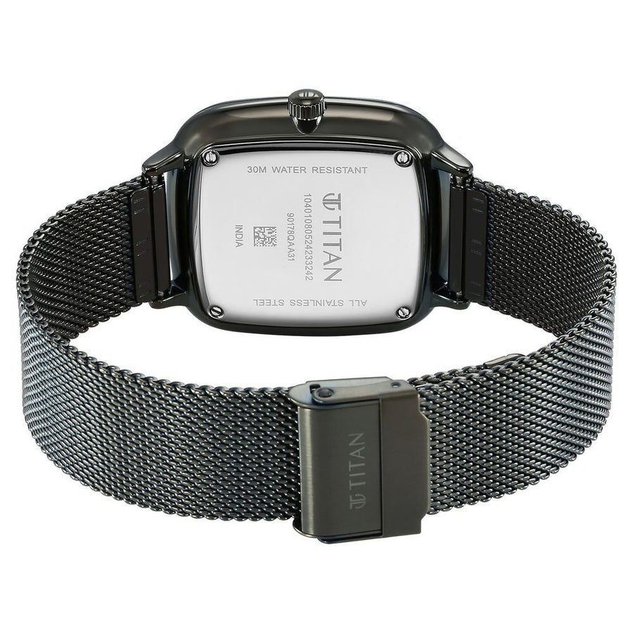 Titan Avant Garde Quartz Multifunction Brown Dial With Green Color Stainless Steel Strap Watch For Men