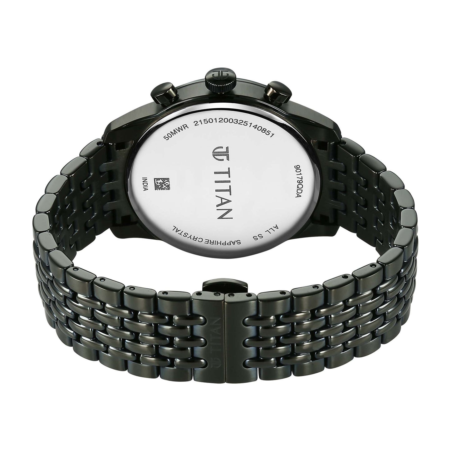 Titan Green Dial Stainless Steel Strap Analog Quartz Watch for Men