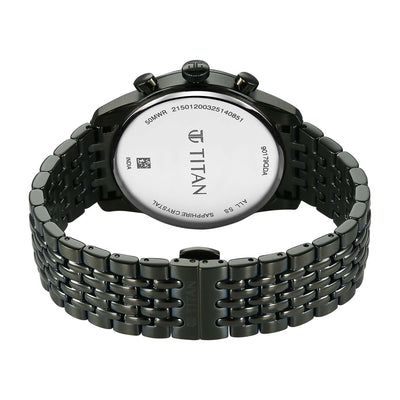 Titan Green Dial Stainless Steel Strap Analog Quartz Watch for Men