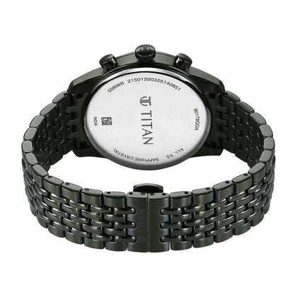 Titan Green Dial Stainless Steel Strap Analog Quartz Watch for Men