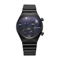 Titan Classique Micromotors Blue Dial Black Stainless Steel Strap Analog Watch for Men