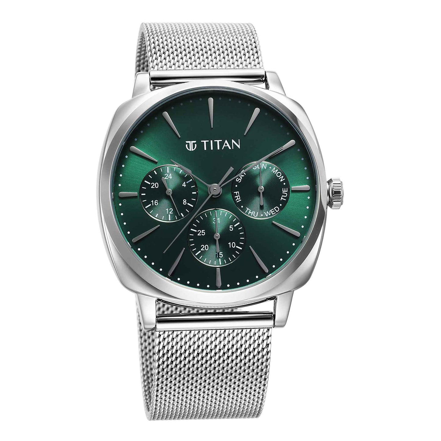 Titan Classique Suave Case Material Stainless Steel ShapeRound Men Watch (90189SM01)