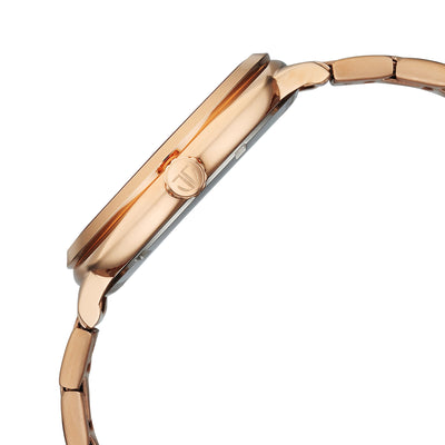 Titan Brown Dial Rose Gold Metal Strap Analog with Date Watch for Men