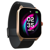 Titan Zeal with 4.69 cm AMOLED Display with AOD, Functional Crown, Smartwatch with Black Mesh Strap