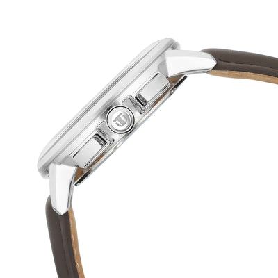 Titan Light leathers Multifunction Anthracite Dial Leather Strap Watch For Men