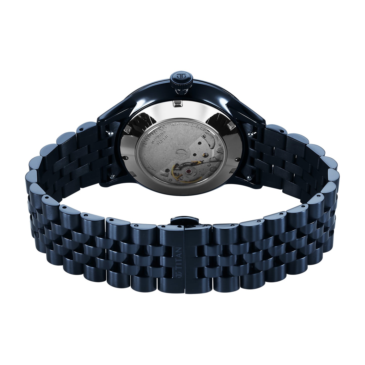 Titan Blue Dial Stainless Steel Strap Automatic with Date Watch for Men