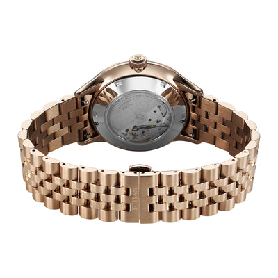 Titan Silver Dial Rose Gold Stainless Steel Automatic with Date Watch for Men