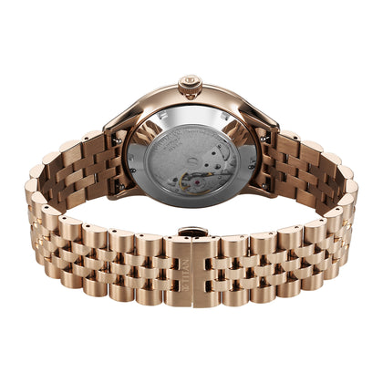 Titan Silver Dial Rose Gold Stainless Steel Automatic with Date Watch for Men