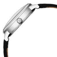 Titan Elegance Analog with Date by Hand and Dark Grey Dial Black Leather Strap Watch for Men