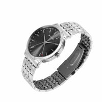 Titan Elegance Analog with Date by Hand and Dark Grey Dial Stainless Steel Strap Watch for Men