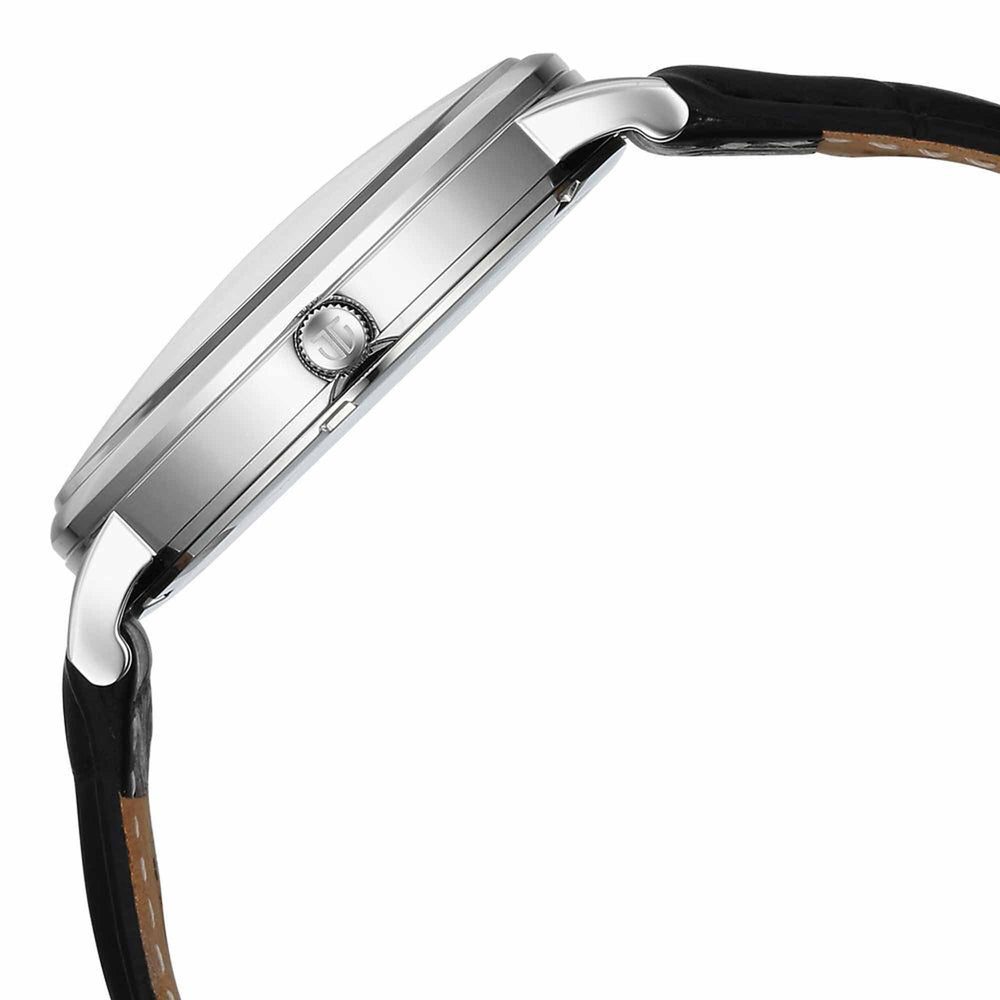 Titan Elegance Analog with Small Second and White Dial Black Leather Strap Watch for Men