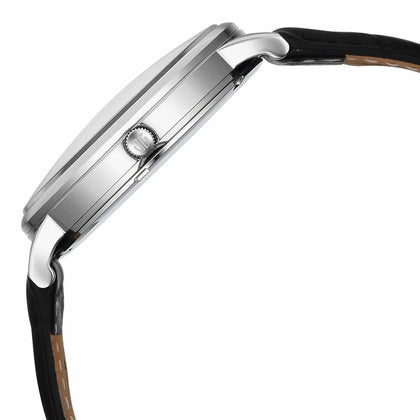 Titan Elegance Analog with Small Second and White Dial Black Leather Strap Watch for Men