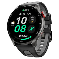 Titan Celestor Advanced GPS & Barometer 3.6 CM AMOLED Display with AOD, Piezoelectric Functional Crown Black Eclipse.