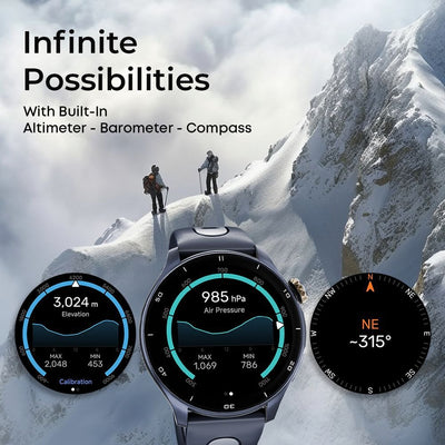 Titan Celestor Advanced GPS & Barometer 3.6 CM AMOLED Display with AOD, Pizoelectric Functional Crown Aurora Blue