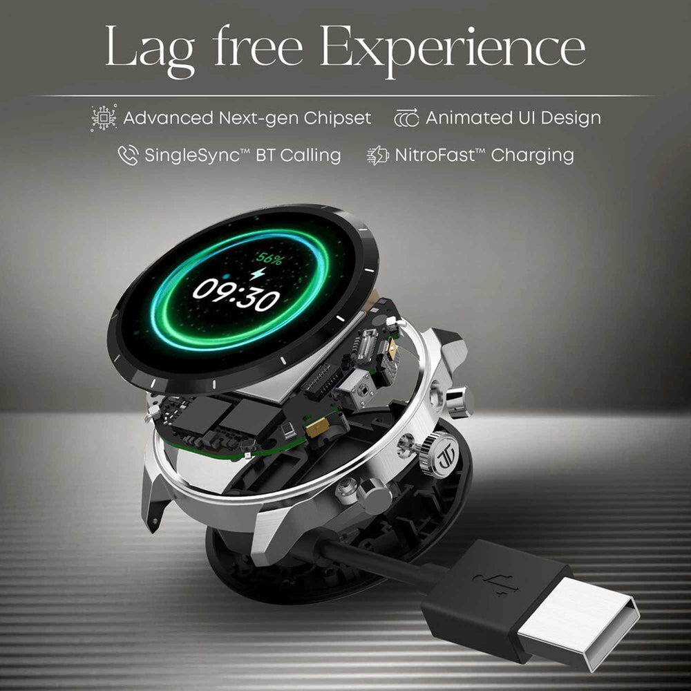 Titan Heritage Premium Smartwatch with All SS Design, 3.6 CM AMOLED Display, BT Calling, Advanced Chipset, Titan Health