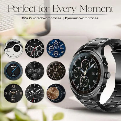 Titan Heritage Premium Smartwatch with All SS Design, 3.6 CM AMOLED Display, BT Calling, Advanced Chipset, Titan Health