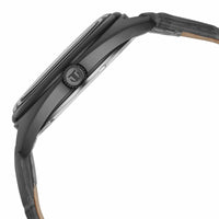 Titan Tonneau Analog with Date and Grey Dial Grey Leather Strap Watch for Men