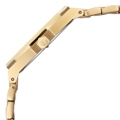 Titan Regalia Dodecagon Quartz Analog with Date Black Dial Golden Stainless Steel Strap Watch For Men