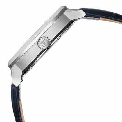 Titan Regalia Arc Analog with Day Date Second Subdial and Blue Dial Blue Leather Strap Watch for Men