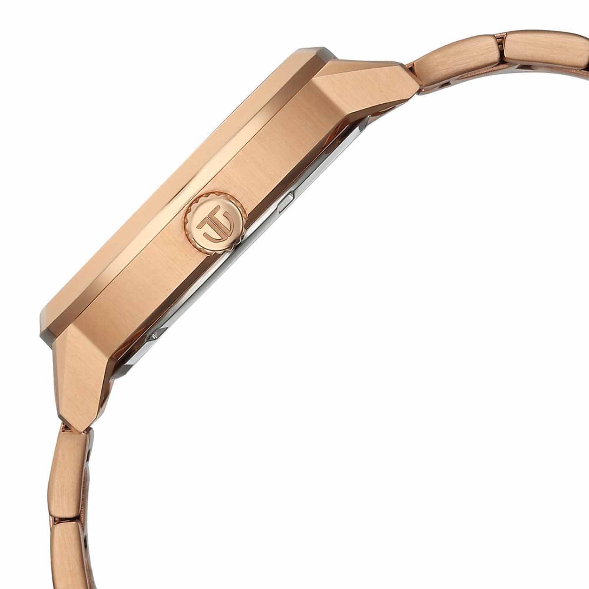 Titan Regalia Arc Analog with Day Date Second Subdial and Silver Dial Rose Gold Stainless Steel Strap Watch for Men
