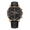 Titan Octane Black Dial Leather Strap Chronograph Watch for Men