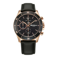 Titan Octane Black Dial Leather Strap Chronograph Watch for Men