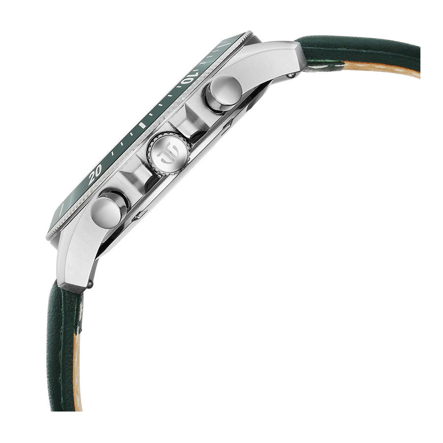 Titan Octane Green Dial Leather Strap Chronograph Watch for Men