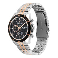 Titan Octane Black Dial Two Toned Stainless Steel Strap Chronograph Watch for Men