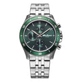 Titan Octane Green Dial Silver Stainless Steel Strap Chronograph Watch for Men