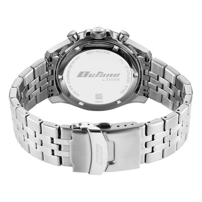 Titan Octane Green Dial Silver Stainless Steel Strap Chronograph Watch for Men